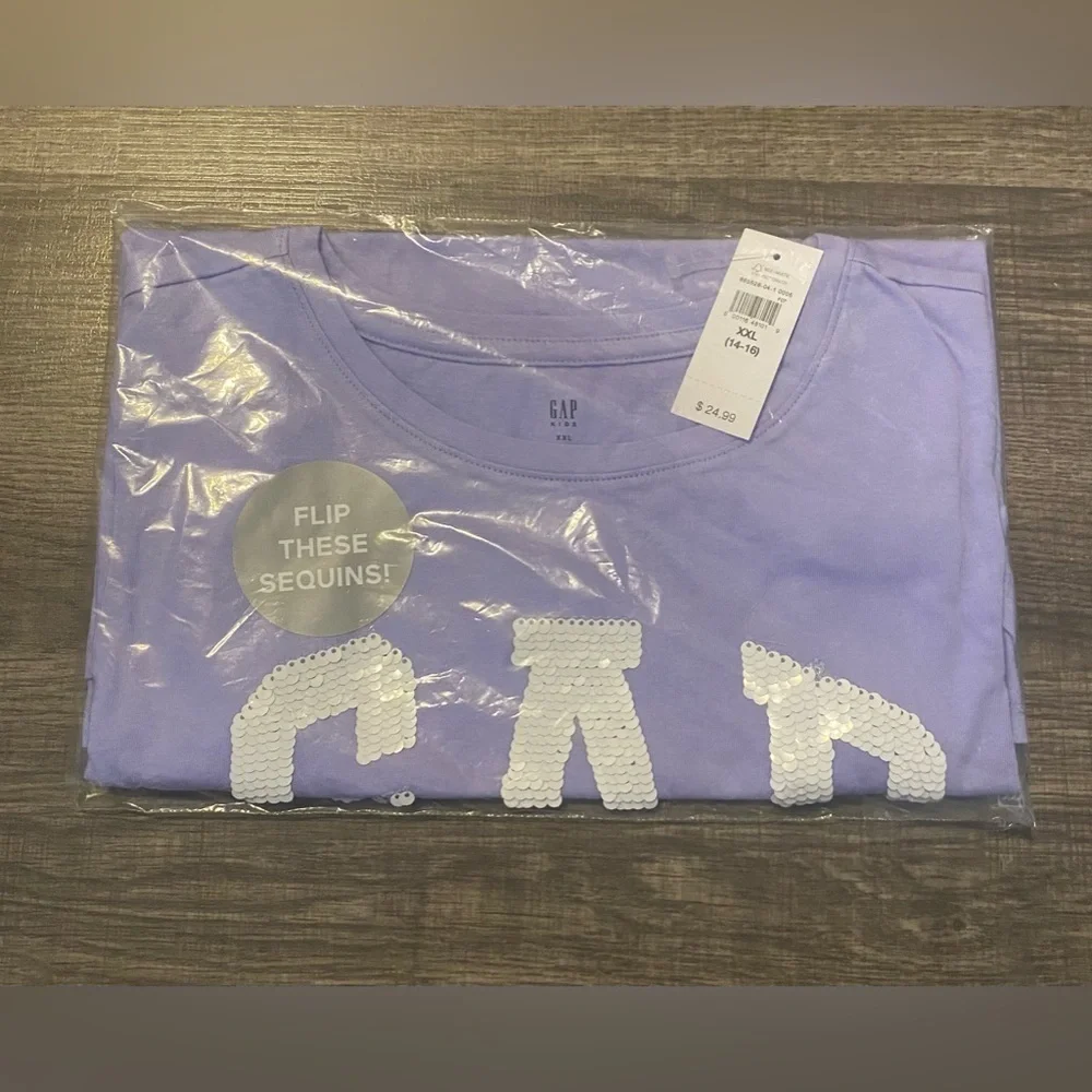 Gap - NEW - Kids Logo Knot-Tie T-Shirt. Color: Fresh Lavendar. XXL (14-16)